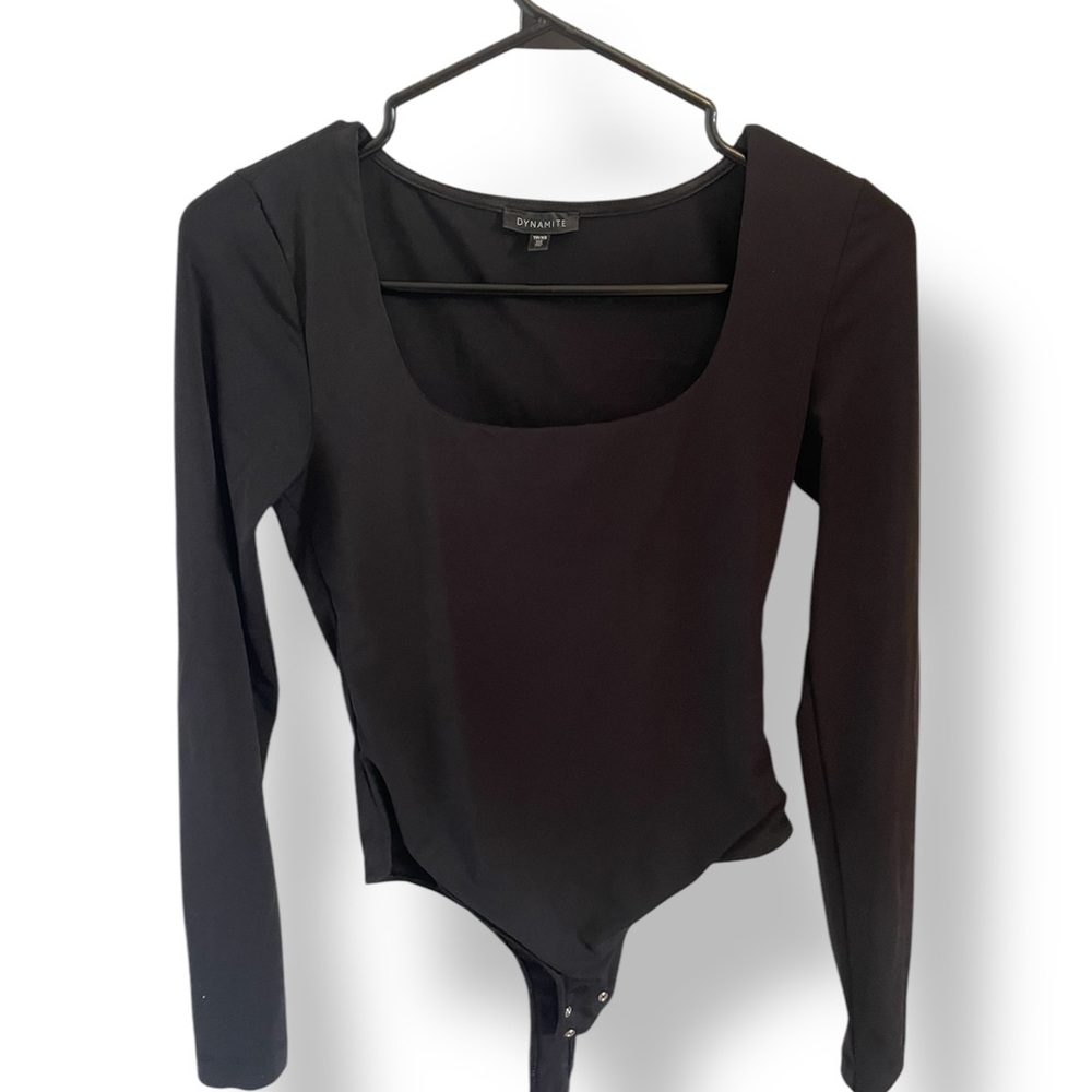 Dynamite black long sleeve bodysuit